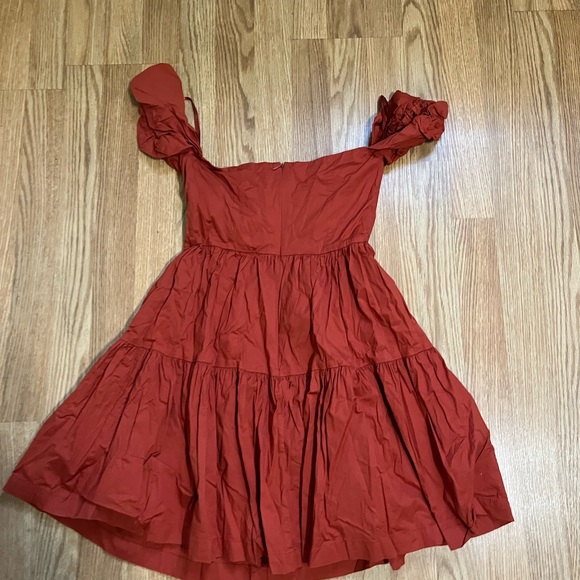 Staud Elio Cotton Minidress in Orange Size 6 - Picture 10 of 10